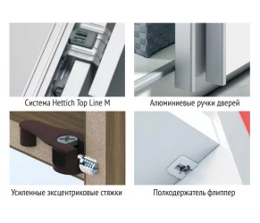 Шкаф-купе трехдверный Прайм 1800 Белое стекло/Зеркало/Белое стекло Белый снег