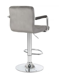 Стул барный ДОБРИН КРУГЕР АРМ (серый велюр (МДЖ9-75)) 2 шт / DOBRIN KRUGER ARM (MJ9-75))