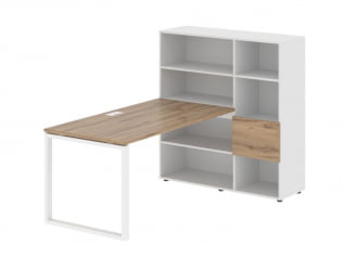 Рабочая станция ЕДИС ЕКРСТ 1215 Дуб Денвер светлый Белый Белый / EDIS EQRST