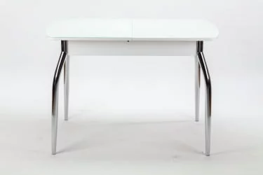 Стол обеденный Чикаго СТ(6191) белый,стекло белое