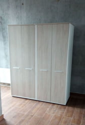 Шкаф для одежды 4 широкий, глубокий Deka 10.19.303 Дуб Сантана светлый/Белый