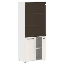 Шкаф комбинированный EDIS EHCS 85.2 Ясень Траун Мокко Белый