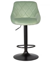 Стул барный DOBRIN LOGAN BLACK (мятный велюр (MJ9-87)) 2 шт