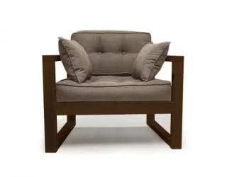 Диван одноместный DEmoku Д-1 бежевый_темный дуб