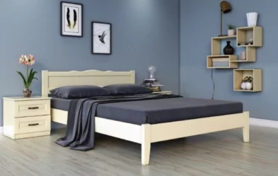 Кровать из массива Карина-7 200х90 Слоновая кость