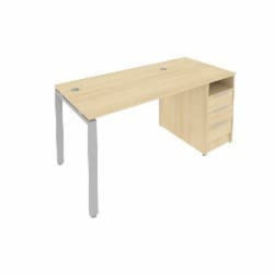 Рабочая станция с опорной тумбой Metal System Б.РС-СТП -1.2 Акация/Серый