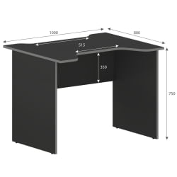 Игровой компьютерный стол SKILLL SKL 100CA антрацит/металлик