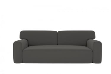 Серый диван Сандвик (Berhouse) Цвет фасада: Серый велюр; Тип: Прямой; Материал фасада: Металл/Велюр