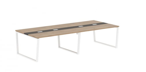 Стол переговорный EDIS EVCT 3114 Дуб Денвер светлый Мокко Белый