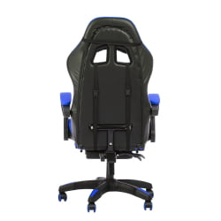 Геймерское кресло 1206 KINGQUEEN цвет черный/синий с массажем 1206-black-blue-mass