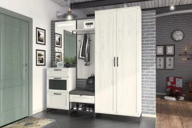 Тумба комбинированная Сидней ЛД 672.040.000 Дуб Крафт Белый