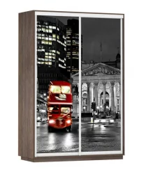 Шкаф-купе двухдверный Экспресс Дуо 1600х2200h Лондон/Венге