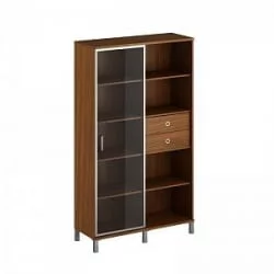 Стеллаж-купе со стеклом В440.2 Венге магия