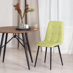 Стул CHILLY MAX ткань/металл, 45 х 54 х 90 см , фисташковый 64/черный