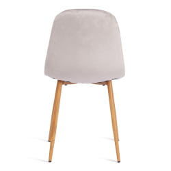 Мягкий стул BREEZE (mod. 4724) вельвет/металл, 44 х 53 х 87 см, Light grey (светло-серый) HLR14 / натуральный