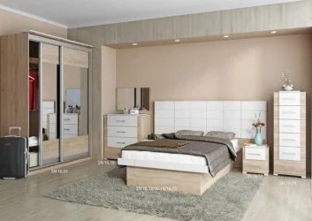 Спальня №2 Импульс SN16 Дуб сонома/белый глянец