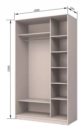 Шкаф-купе коричневый Хит-23-12-11 Ясень шимо темный