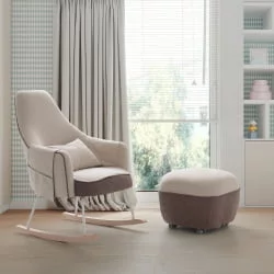 Кресло-качалка Micuna (Микуна) Wing/Moom waterwood текстиль beige/brown