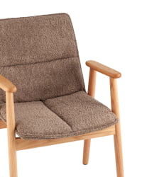 Стул обеденный Philo с деревянными ножками коричневый