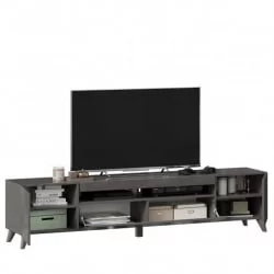 Тумба под ТВ Бруклин 2000 с опорами Оникс Серый глянец