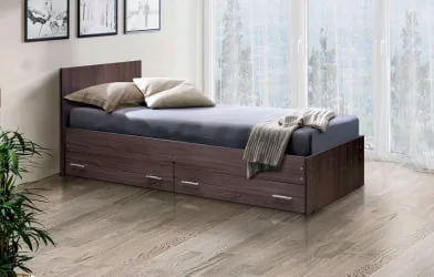 Кровать с ящиками на уголках №4 ЛДСП 800*1900 Белый