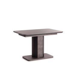 Большой обеденный стол SKAT ЛДСП/МДФ, 120-160х80х75 см, Оникс/Графит