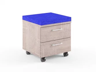 Тумба Мобильная XMC-2D (Дуб Сонома/Синий)