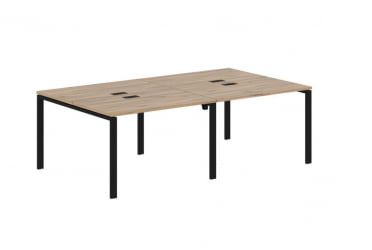 Бенч-система 4-местная EDIS EUWST 2313 Дуб Денвер светлый Черный