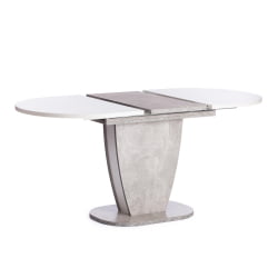 Стол обеденный SATURN ЛДСП, 120-160x80x75,5 см, Бетон/Белый