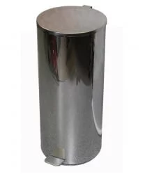 Урна с педалью 50 л (хром)