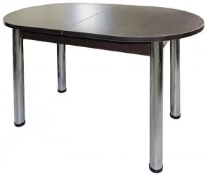 Стол обеденный Универсальный 32мм ХРОМ мет.напр. 3 кат. 1006 круги ЛДСП венге