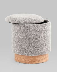 Пуф с ящиком Холли XS букле серый