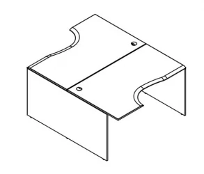 Двухместная рабочая станция W2CET 149.1 Дуб сонома