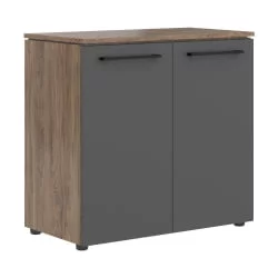 Шкаф с глухими малыми дверьми MORRIS TREND MLC 85.1 Антрацит Кария Пальмира