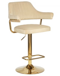 Стул барный DOBRIN CHARLY GOLD (бежевый велюр (MJ9-10)) 2 шт
