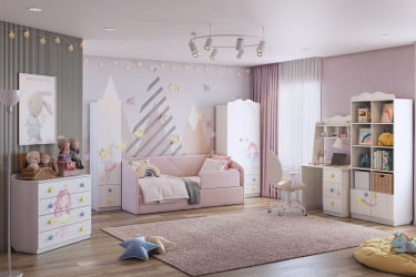 Детский шкаф для одежды Чудо MDW-01 Белый рамух