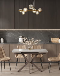 Стол раскладной Marmer 120-180*80*76 см керамика капучино