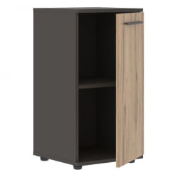 Шкаф колонка с глухой малой дверью ЕДИС ЕЛCС 42.1 Дуб Денвер светлый Мокко Мокко / EDIS ELCS