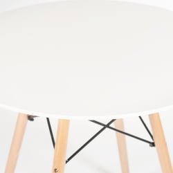 Круглый стол CINDY NEXT (mod. 70-80 MDF) металл/мдф/бук, D80х75см, белый/натуральный