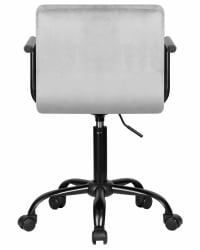 Офисное кресло для персонала DOBRIN TERRY BLACK (серый велюр (MJ9-75))