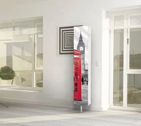 Поворотный зеркальный шкаф Zoom Art Белый