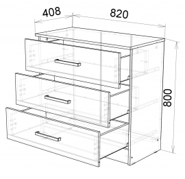 Комод в прихожую Венге/Сосна Лоредо