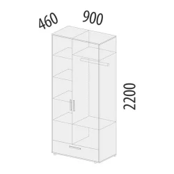 Детский шкаф для одежды Аляска 501.01