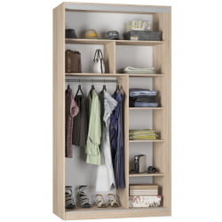 Шкаф-купе B-220х120х60-1(ДВ-Графит-D10D10)