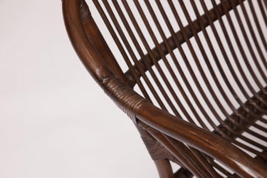 КОМПЛЕКТ NEW BOGOTA ( диван + 2 кресла + стол со стеклом ) /с подушками/ ротанг, кр:61х67х78,5см, дв:108х66х78,5см, ст:D60х56,5см, walnut (грецкий орех)