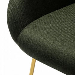 Стул Кент темно-зеленый/Линк золото / Kent