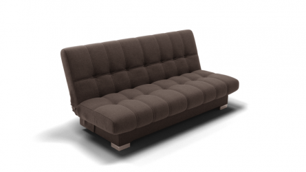 Диван Хьюстон-1 (ЗР) Цвет фасада: Коричневый; Тип: Прямой; Материал фасада: Металл/Велюр