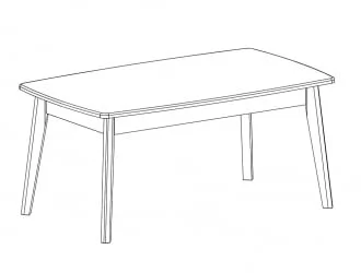 Стол журнальный Калгари 06 Дуб натуральный светлый-белый матовый