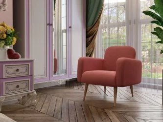 Кресло Уилбер Темно-розовое