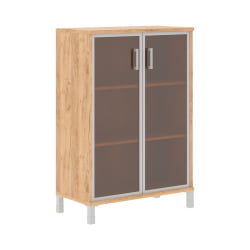 Стеллаж стекло в раме В420.7 Дуб Бофорд